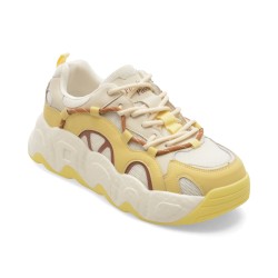 Pantofi sport FLAVIA PASSINI galbeni, 5376, din material textil si piele naturala