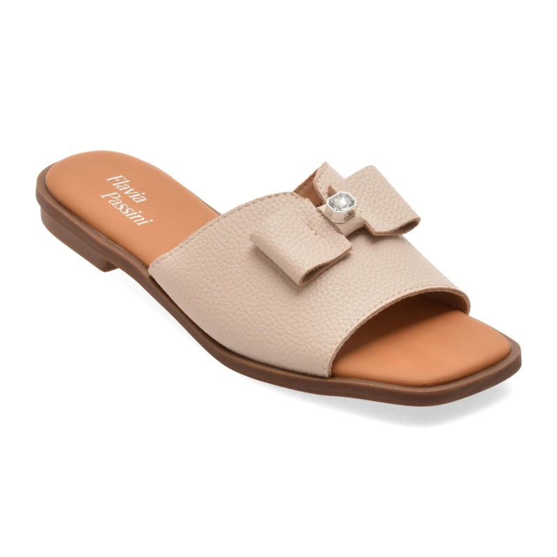 Papuci FLAVIA PASSINI bej, 914, din piele naturala