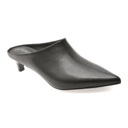 Papuci EPICA negri, 5S56, din piele naturala