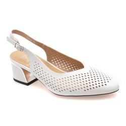 Pantofi eleganti FLAVIA PASSINI albi, JH56, din piele naturala