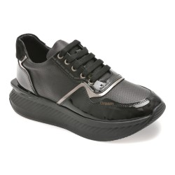 Pantofi sport ERISMA negri, 208926, din piele naturala