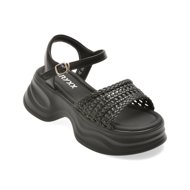 Sandale GRYXX negre, 550886, din piele ecologica