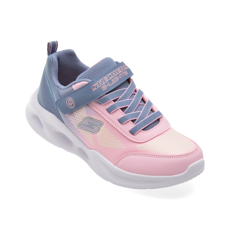 Pantofi sport SKECHERS roz, SOLA GLOW, din material textil