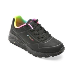 Pantofi sport SKECHERS negri, UNO LITE, din piele ecologica