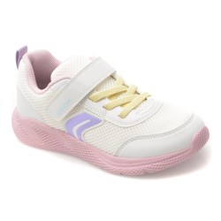 Pantofi sport GEOX albi, J36FWB, din material textil
