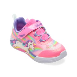 Pantofi sport SKECHERS roz, UNICORN CHASER, din material textil