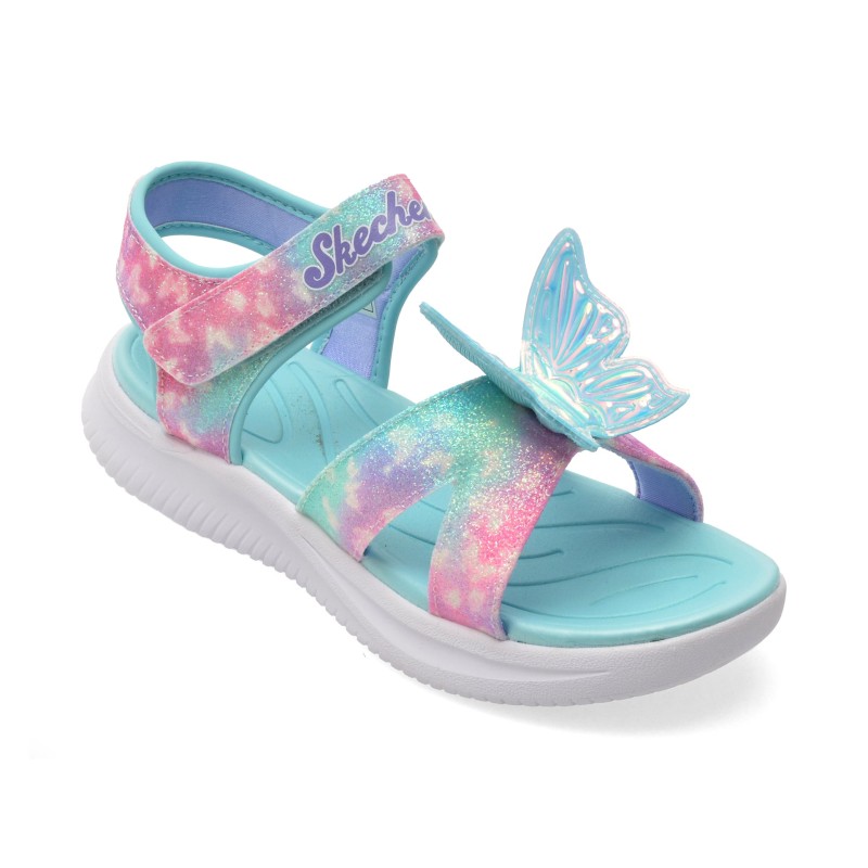 Sandale SKECHERS verzi, JUMPSTERS SANDAL, din piele ecologica