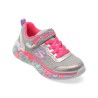 Pantofi sport SKECHERS argintii, ETERNAL HEART LIGHTS, din material textil