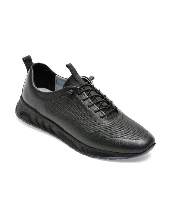 Pantofi AXXELLL negri, OY503A, din piele naturala