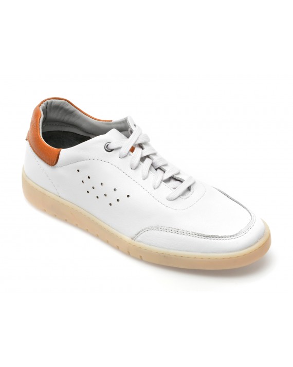 Pantofi GRYXX albi, 33620, din piele naturala