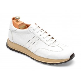 Pantofi LE COLONEL albi, 62818, din piele naturala