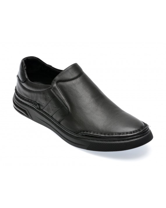 Pantofi OTTER negri, L120014, din piele naturala