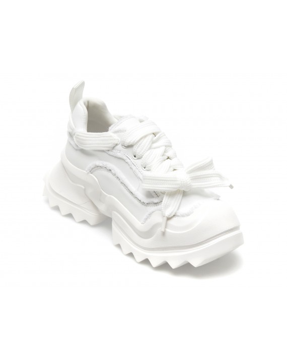 Pantofi EPICA albi, 8650, din piele naturala