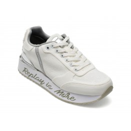 Pantofi REPLAY albi, WS6396T, din material textil