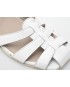 Sandale IMAGE albe, 2118, din piele naturala