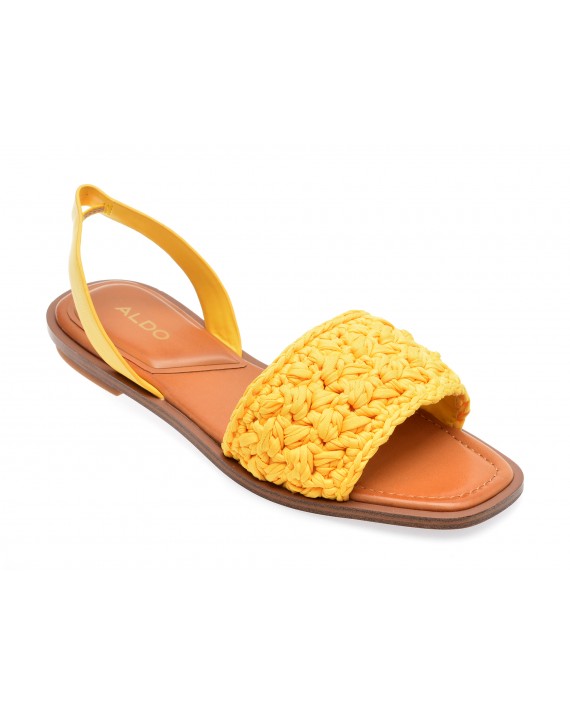 Sandale ALDO galbene, SOLENA700, din material textil