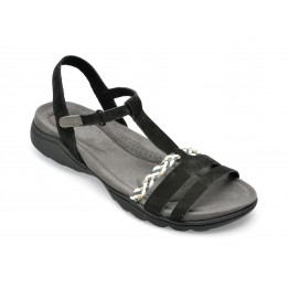 Sandale CLARKS negre, AMANDA TEALITE 0912, din nabuc