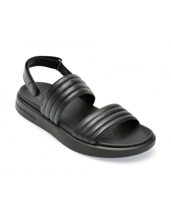 Sandale GEOX negre, D35PAA, din piele naturala