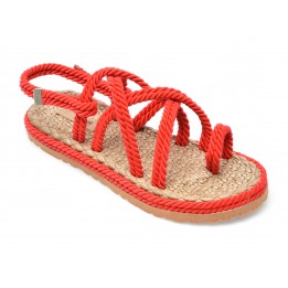 Sandale IMAGE rosii, 20221, din material textil