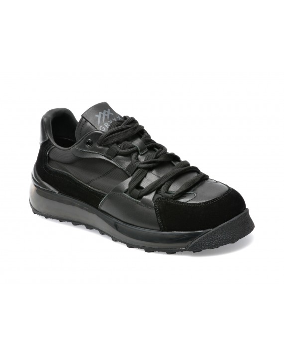 Pantofi sport GRYXX negri, LN169, din piele naturala