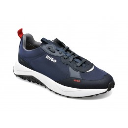 Pantofi HUGO bleumarin, 3146, din material textil si piele ecologica