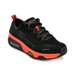 Pantofi sport SKECHERS negri, SKECH-AIR EXTREME V2 , din piele naturala si material textil