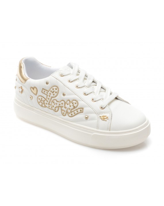 Pantofi ALDO albi, LOVENOW972, din piele ecologica