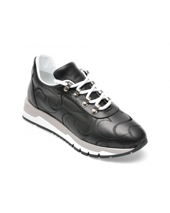 Pantofi sport EPICA negri, 542329, din piele naturala
