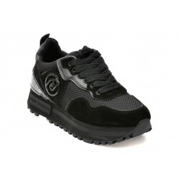 Pantofi sport LIU JO negri, MAXWO52, din material textil si piele naturala