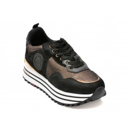 Pantofi sport LIU JO negri, MAXWO01, din material textil si piele naturala