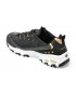 Pantofi sport SKECHERS negri, D LITES, din piele ecologica