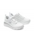 Pantofi sport SKECHERS albi, FASHION FIT, din piele naturala