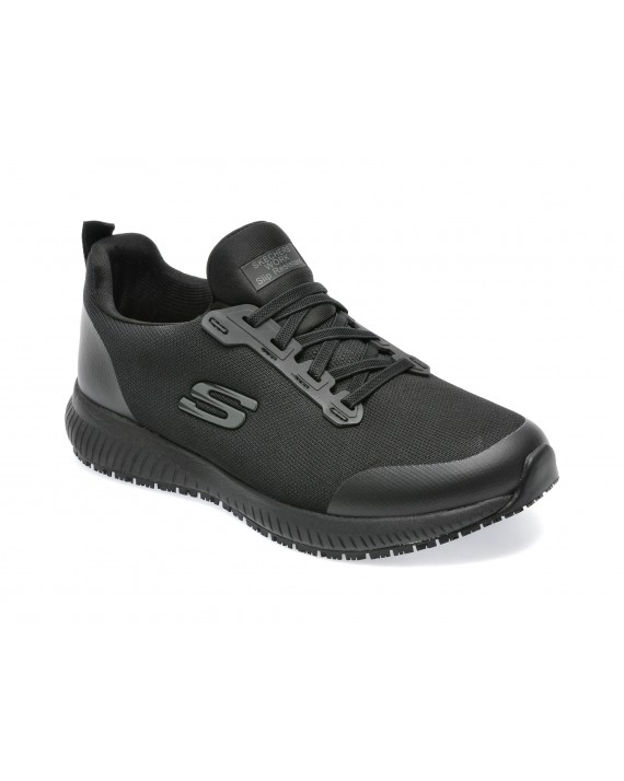 Pantofi sport SKECHERS negri, SQUAD SR , din material textil