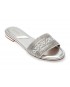 Papuci ALDO argintii, GHALIA040, din material textil