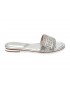 Papuci ALDO argintii, GHALIA040, din material textil