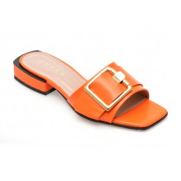 Papuci GRYXX portocalii, 924, din piele naturala