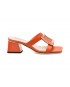 Papuci GRYXX portocalii, H2609, din piele naturala