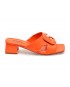 Papuci GRYXX portocalii, H5205, din piele naturala