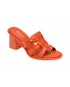 Papuci GRYXX portocalii, 342903, din piele naturala