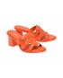 Papuci GRYXX portocalii, 342903, din piele naturala