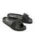 Papuci IMAGE negri, LEILA, din material textil