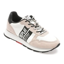 Pantofi sport REPLAY alb-negru