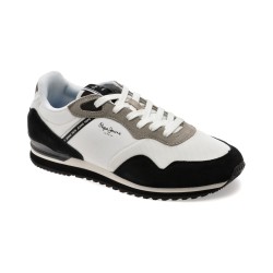 Pantofi sport PEPE JEANS alb-negru