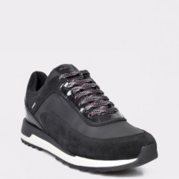 Pantofi sport GEOX negri, D943FA, din piele naturala