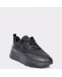 Pantofi sport GEOX negri, D925TB, din piele ecologica si piele naturala