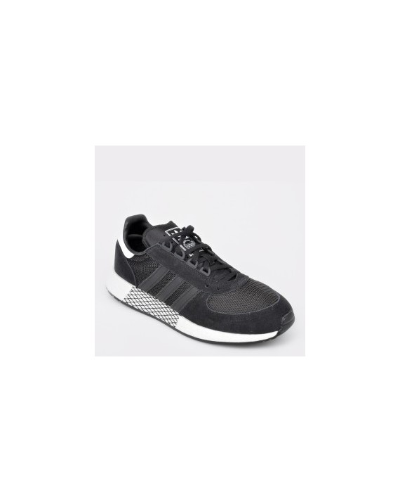 Pantofi sport ADIDAS negri, EE4924, din material textil si piele naturala