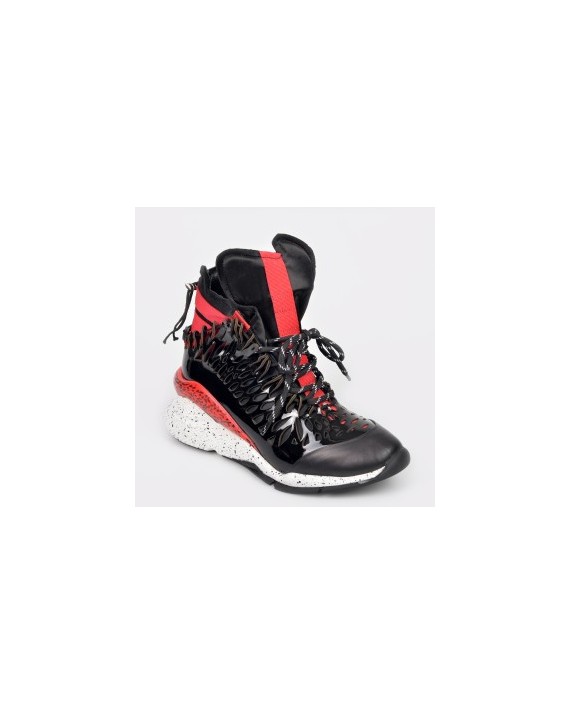 Pantofi sport FLAVIA PASSINI negre, 3052, din material textil si piele naturala