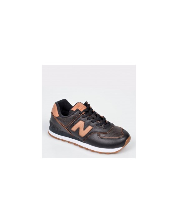 Pantofi sport NEW BALANCE negri, WL574, din piele naturala