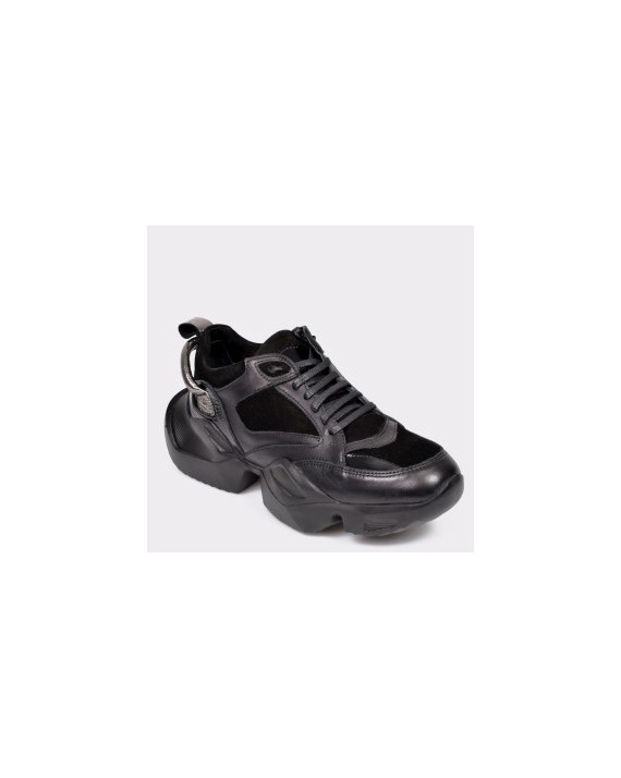 Pantofi sport FLAVIA PASSINI negri, 2434, din piele naturala