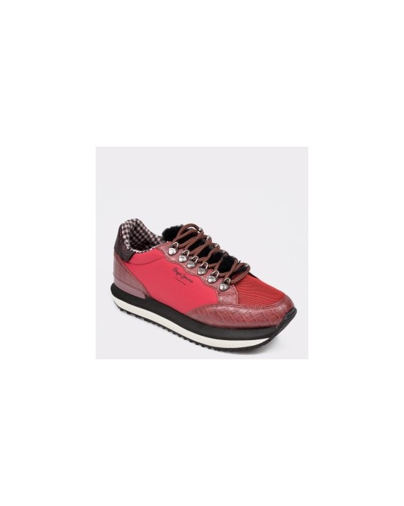 Pantofi sport PEPE JEANS rosii, LS30905, din piele ecologica